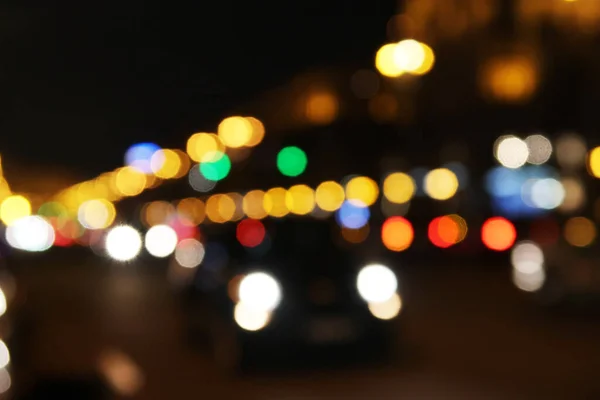 Абстрактная Разряженная Фотография Темных Ночей Автомобилях — стоковое фото