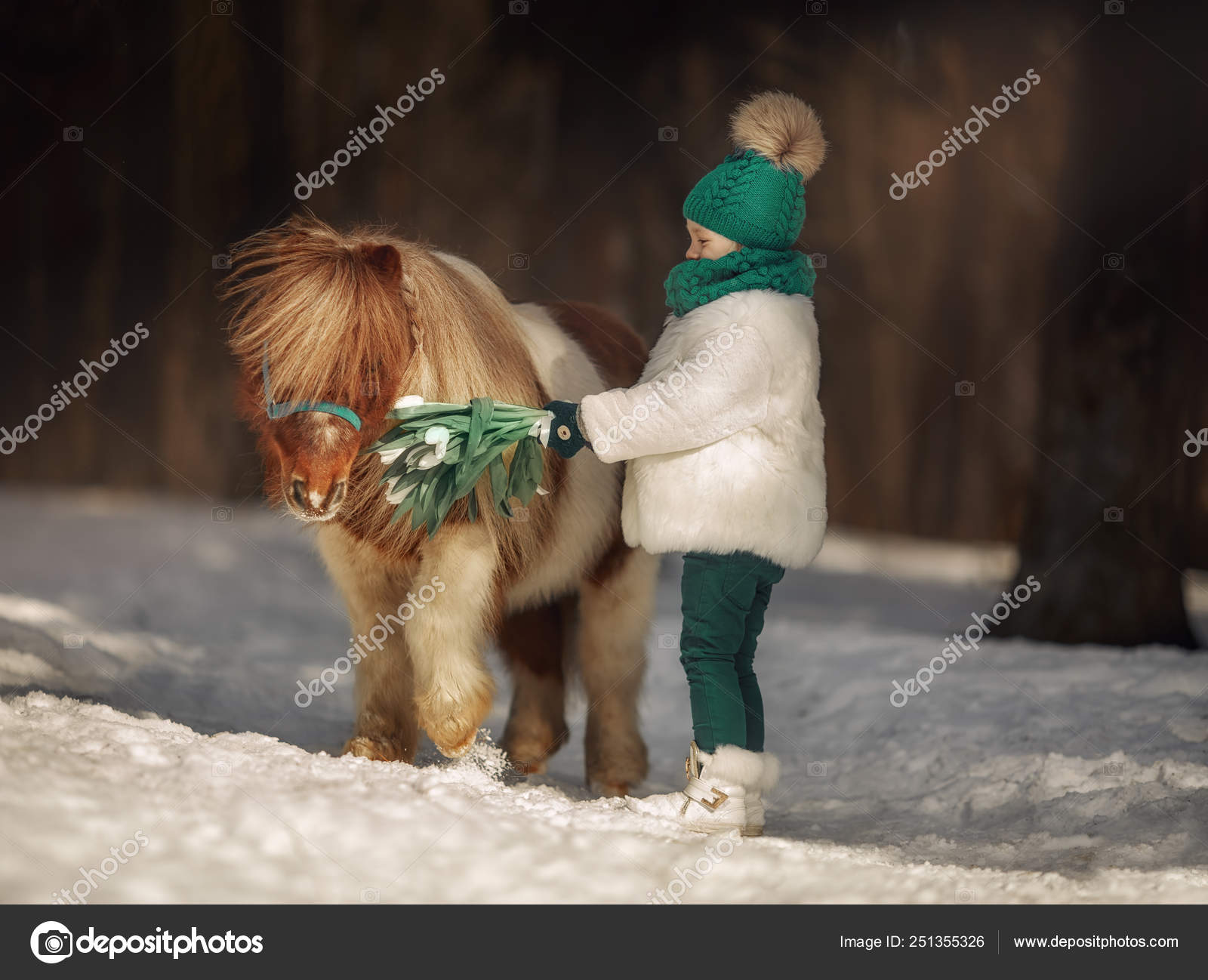 Petite Fille Avec Poney Pinto Dans Parc Hiver Image Libre De Droit Par Juliasha C Petite Fille Avec Poney Pinto Dans Parc Hiver Image Libre De Droit Par Juliasha C