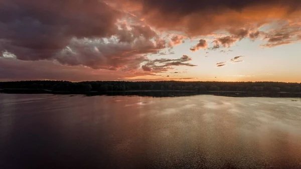 Piękne Jezioro Letni Wieczór Park Narodowy Mari Rosja — Zdjęcie stockowe