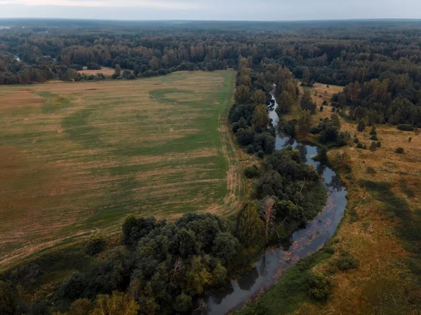 ウラジミール地方の日没のロシアの夏の風景 — ストック写真