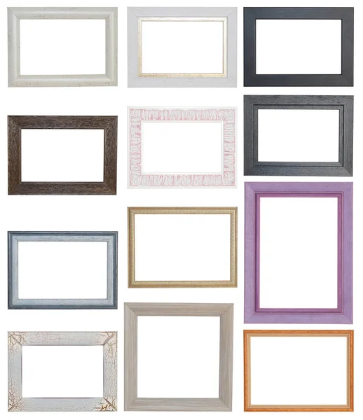 Verschillende Frames Gemarkeerd Een Witte Achtergrond — Stockfoto