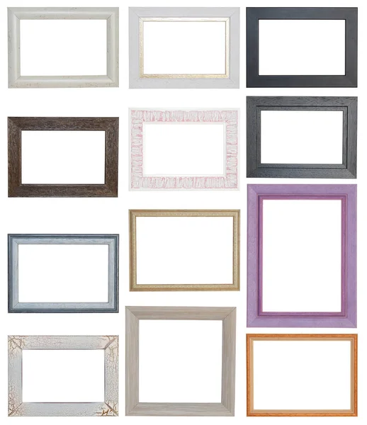 Different Frames Highlighted White Background — Stock Photo, Image