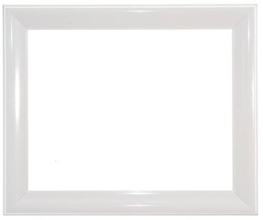 Beyaz arka planda beyaz bir çerçeve. Ayrı nesne.