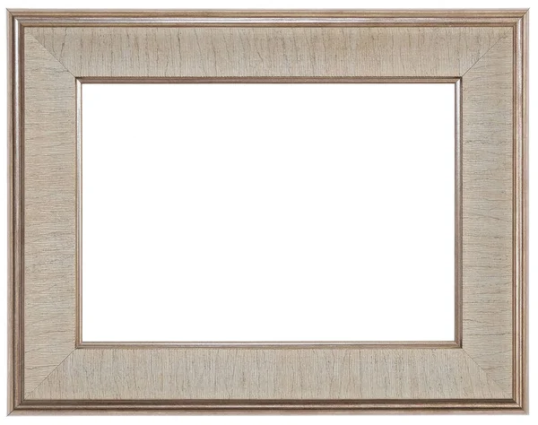 Beige Frame Een Witte Achtergrond Geïsoleerd Voorwerp — Stockfoto