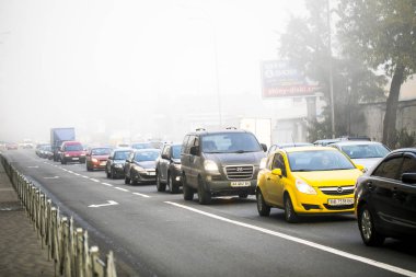 Kiev, Ukrayna üzerinde Kasım, 2018 sonbahar cityscape Podil bölge