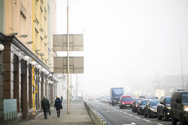 Paisaje Urbano Otoño Podil Distrito Kiev Ucrania Noviembre 2018 — Foto de Stock