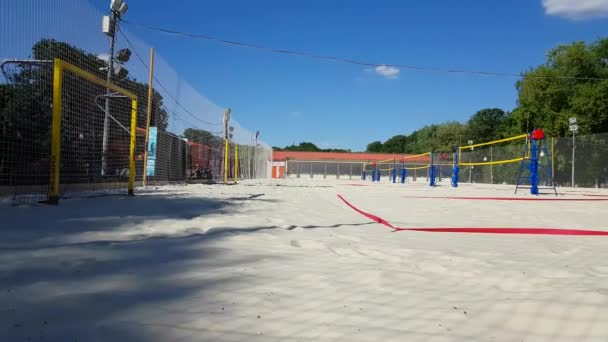 Cancha de voleibol playa — Vídeos de Stock