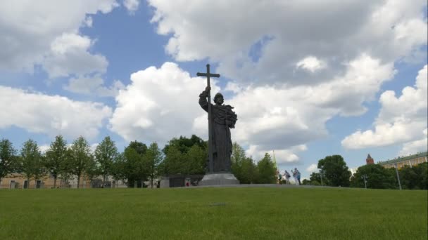 Monument till Prince Vladimir timelapse — Stockvideo