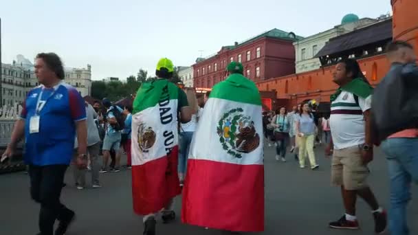 Mexican funs on the streen — Stock Video