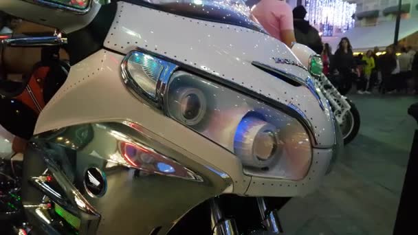 Motocicleta luces — Vídeo de stock