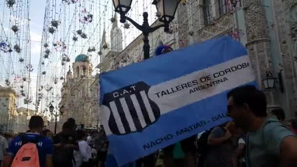Argentinský funs na ulic — Stock video