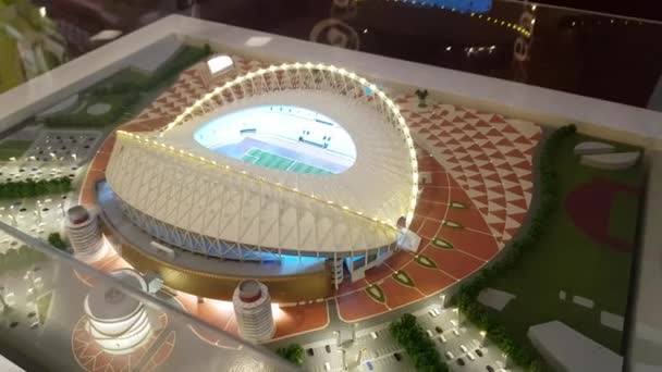 Modelo de Khalifa Estadio Internacional — Vídeo de stock