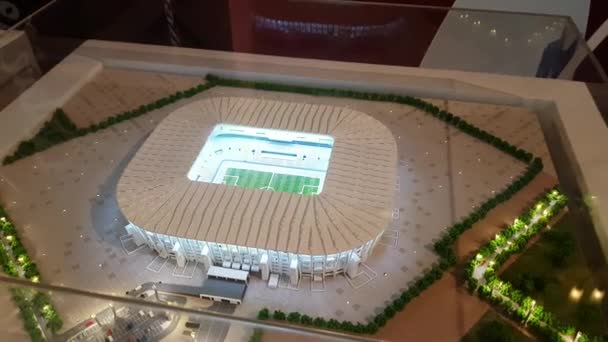 Model van Ras Abu Aboud stadion — Stockvideo