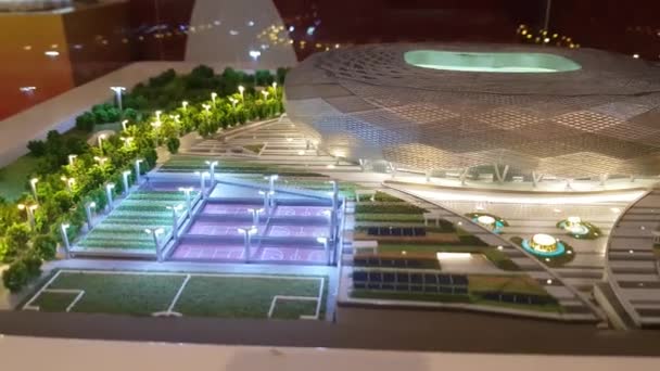 Modell des Al-Thumama-Stadions — Stockvideo