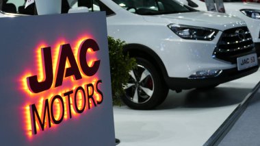 Close-up JAC motors logo clipart