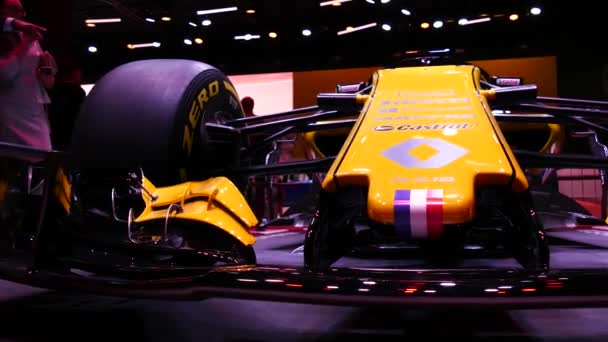 Renault f1 rs 18 Pokaż samochód — Wideo stockowe