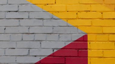 Boyalı tuğla duvar