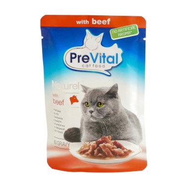 Sığır, kedi maması torbalar ile prevital.