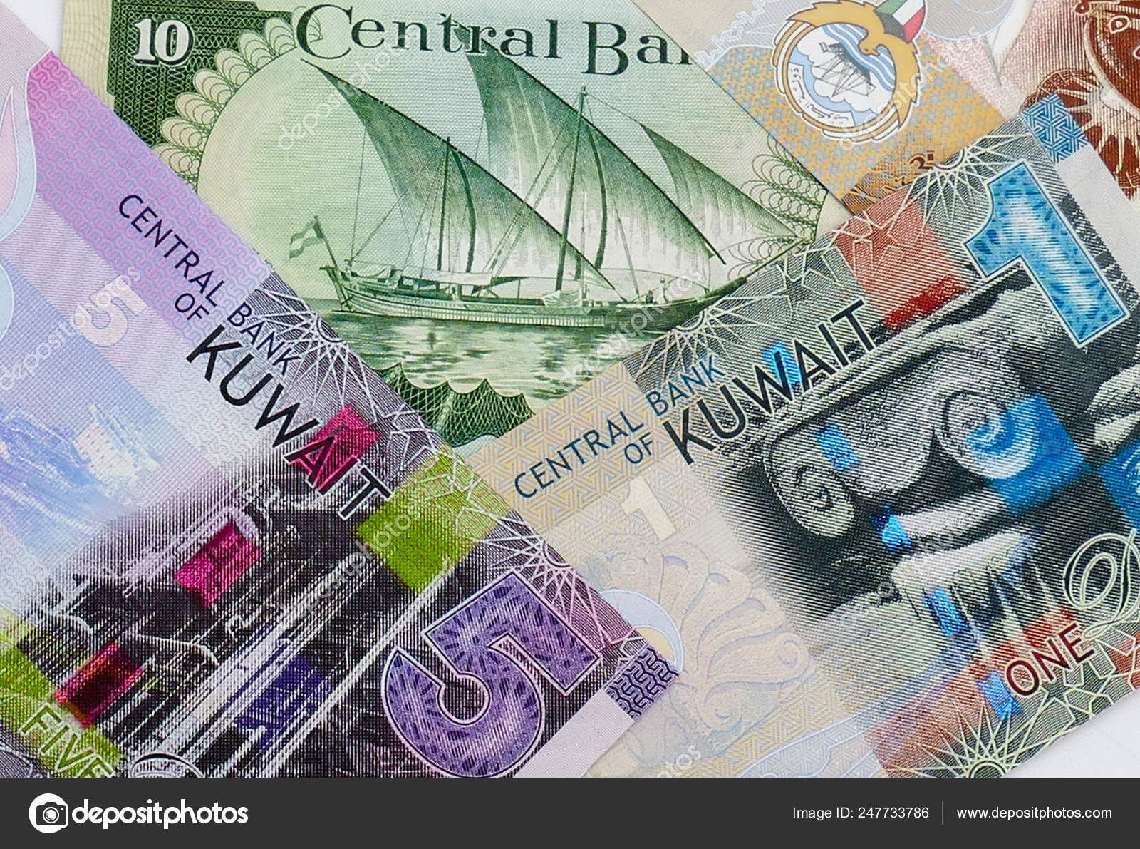 科威特第纳尔纸币背景. ——图库图片© gsdonlin #247733786