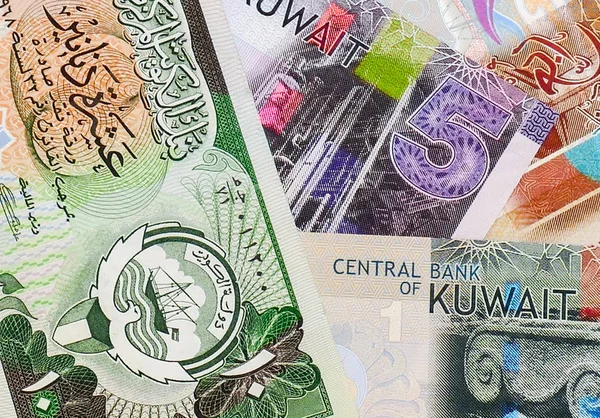 Dinar kuwaití Fondo de billetes . —  Fotos de Stock