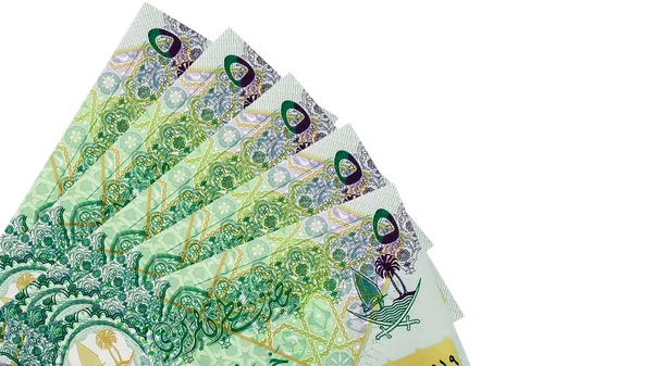 카타르 5 리얄 지폐의 코너. — 스톡 사진