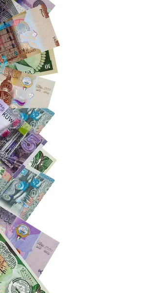 Rám kuvajtský Dinár bankovek. — Stock fotografie