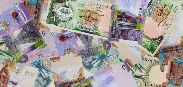 Corner of Kuwaiti 10 Dinar Banknotes. — Stock Photo, Image