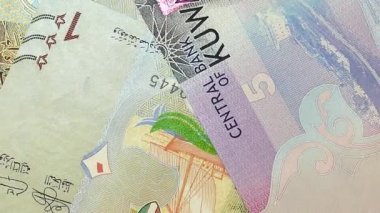 Kuveyt Dinarı banknotların arka plan.