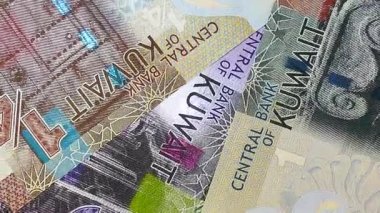 Kuveyt Dinarı banknotların arka plan.
