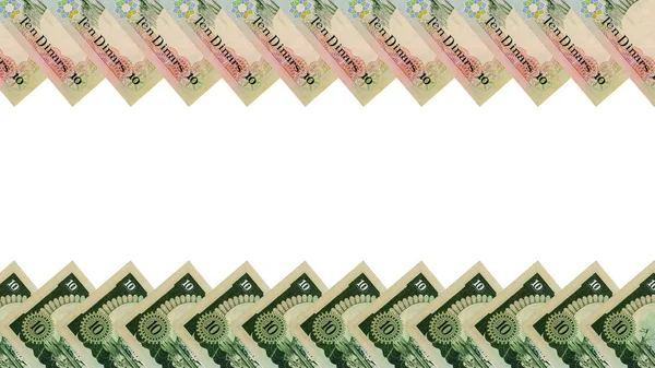 Rám bankovek 10 Dinár kuvajtský. — Stock fotografie