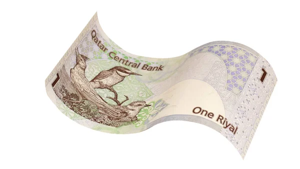 Катар 1 ріалів банкнота. — стокове фото