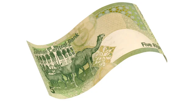 Банкноты 5 риалов Катара. — стоковое фото
