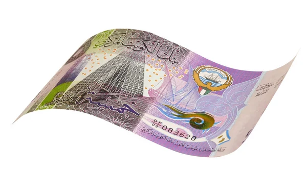 Kuwaitiska 5 dinarsedlar. — Stockfoto
