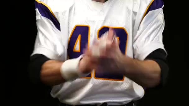 American Football Players hands — Stock Video