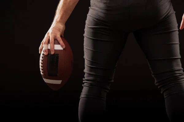 Cropped Image Of Sportsman Holding American Football Ball — Stock Photo, Image