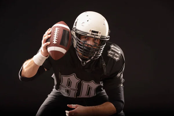 Portrait rapproché du footballeur américain — Photo