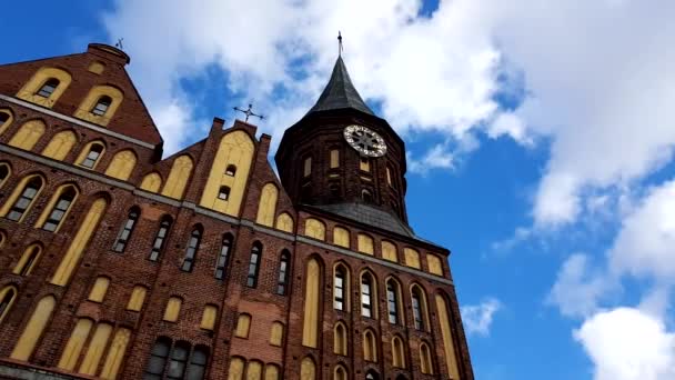 Kaliningrad katedralen på ön kant. Kirch. — Stockvideo