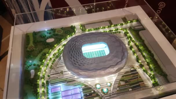 Futbol Dünya Kupası 2022 için stadyum modeli — Stok video