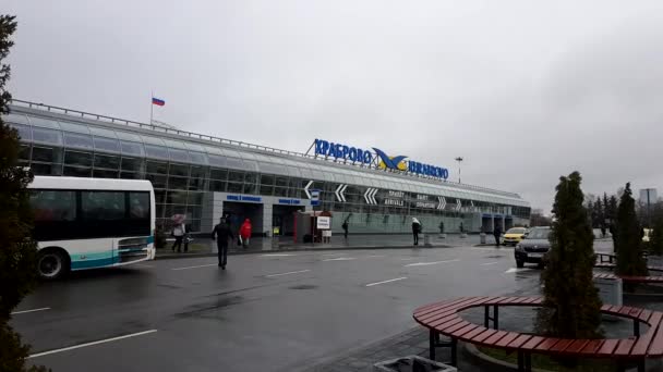 Khrabrovo airport, Kaliningrad, Russia — Stock Video