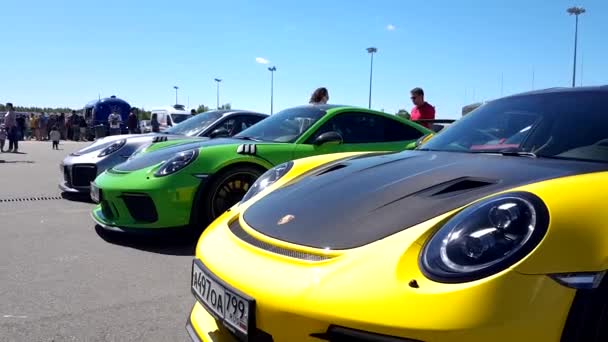 Porsche araba grubu — Stok video