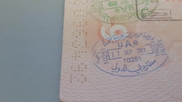 Timbres de visa en passeport russe 