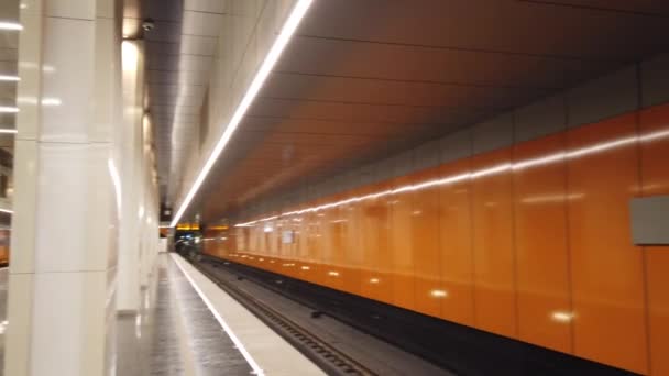모스크바의 현대적인 지하철역 — 비디오