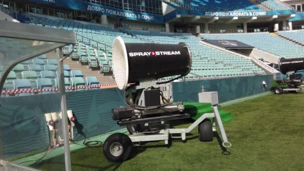 Wind mashine Estádio de futebol Fischt — Vídeo de Stock