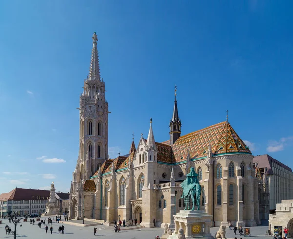 Kostel sv. Matyáše v Budapešti. Jeden z hlavních chrámů v Maďarsku — Stock fotografie