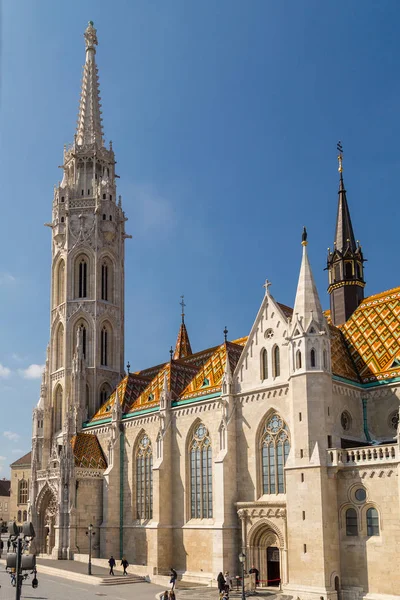 Budapest, Macaristan - 22 Mart 2018: Aziz Matthias Kilisesi Budapeşte'de. Macaristan ana tapınakta biri — Stok fotoğraf