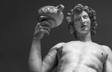 Dionysus Bacchus Wine statue portrait clipart