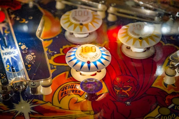 Budapest Hongarije Maart 2018 Pinball Museum Pinball Tafel Close Uitzicht — Stockfoto