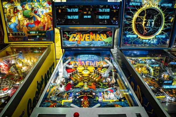 Budapest Hongarije Maart 2018 Pinball Museum Pinball Tafel Close Uitzicht — Stockfoto