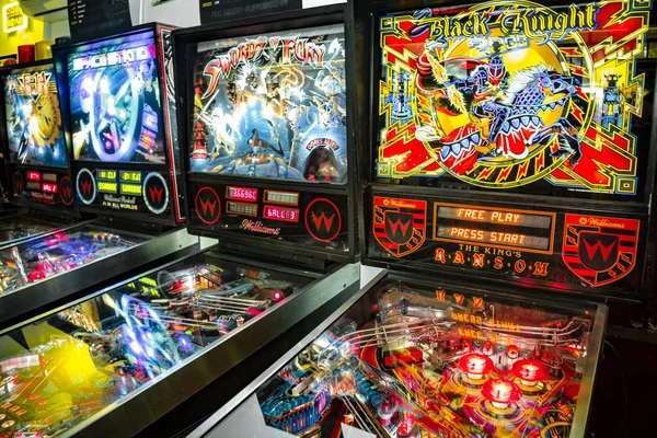 Budapest Hongarije Maart 2018 Pinball Museum Pinball Tafel Close Uitzicht — Stockfoto