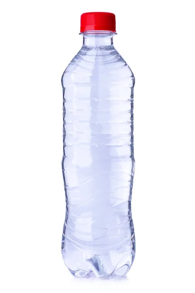 Крупним Планом Пластикова Пляшка Білому Фоні — стокове фото